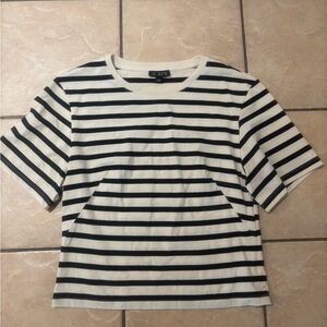J. Crew Black Striped Women's‎ Top